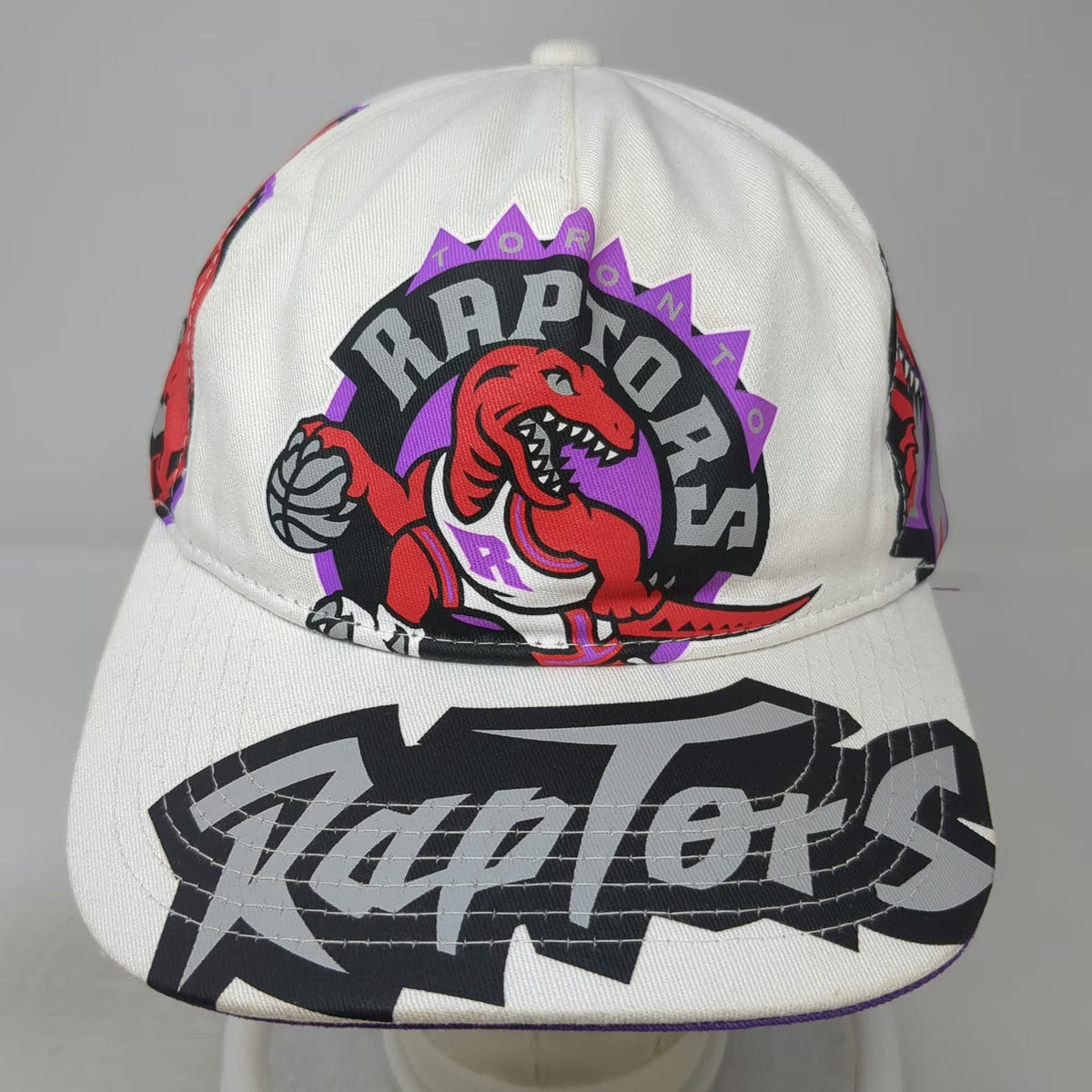 Mitchell & Ness Toronto Raptors NBA 5 Panel White Hat One Size All Over Print