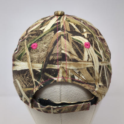 Unbranded Strapback Hat Camouflage One Size Adjustable Vented Holes 6 Panel