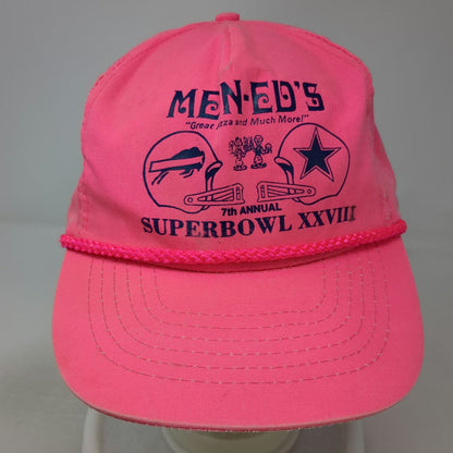 Otto Cap NFL Buffalo Bills Dallas Cowboys Super Bowl Pink 5 Panel Hat Vintage