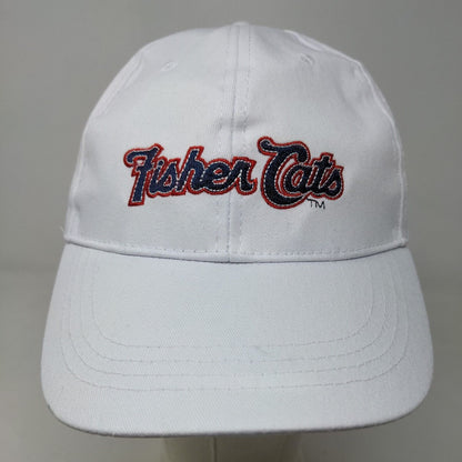 New Hampshire Fisher Cats Men's Strapback Hat White Adjustable Embroidered Logo