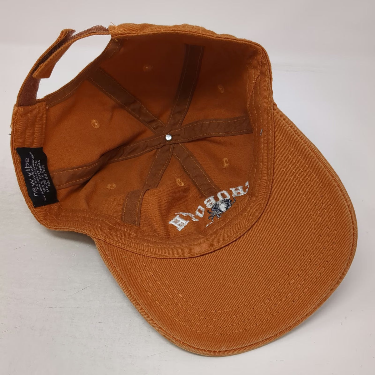 new vibe Baseball Cap Brown One Size Strapback Rehoboth Delaware Crab Hat Cotton