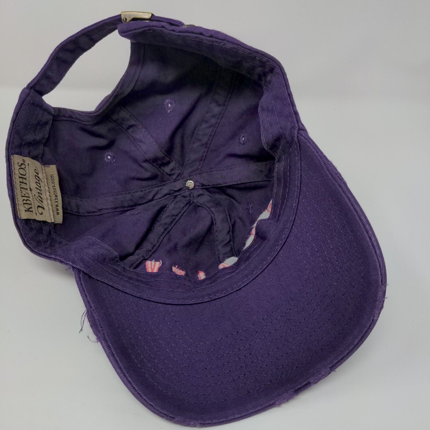 Royalty Slideback Hat Purple OSFA Embroidered Solid KB ETHOS Vintage