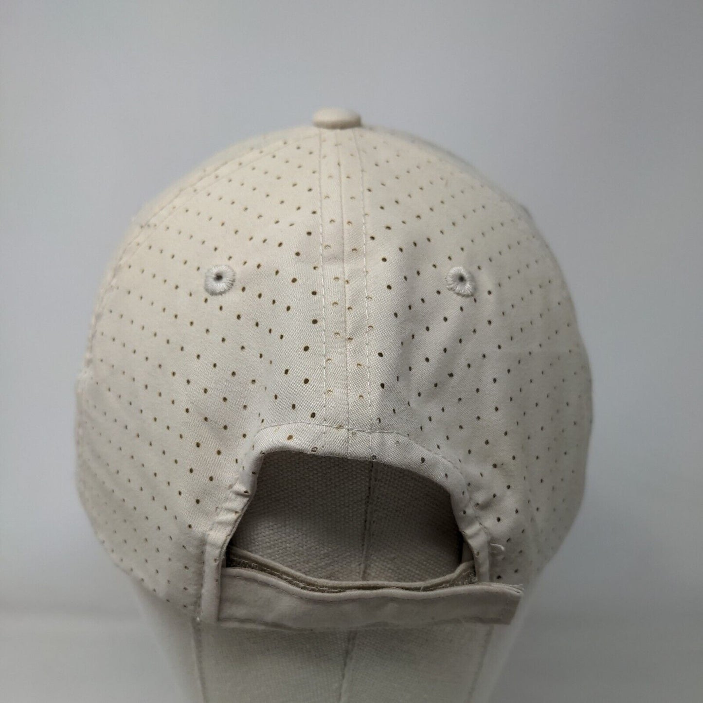 Smoky Mountains Strapback Hat Tan One Size Embroidered Laser Cut Jhats