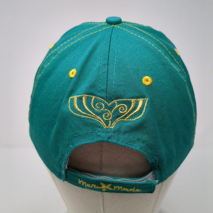 Sea Turtle Strapback Baseball Cap Blue One Size Adjustable Embroidered Mermade