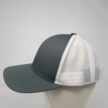 Pacific Headwear Trucker Hat Gray One Size Embroidered Logo Colorblock