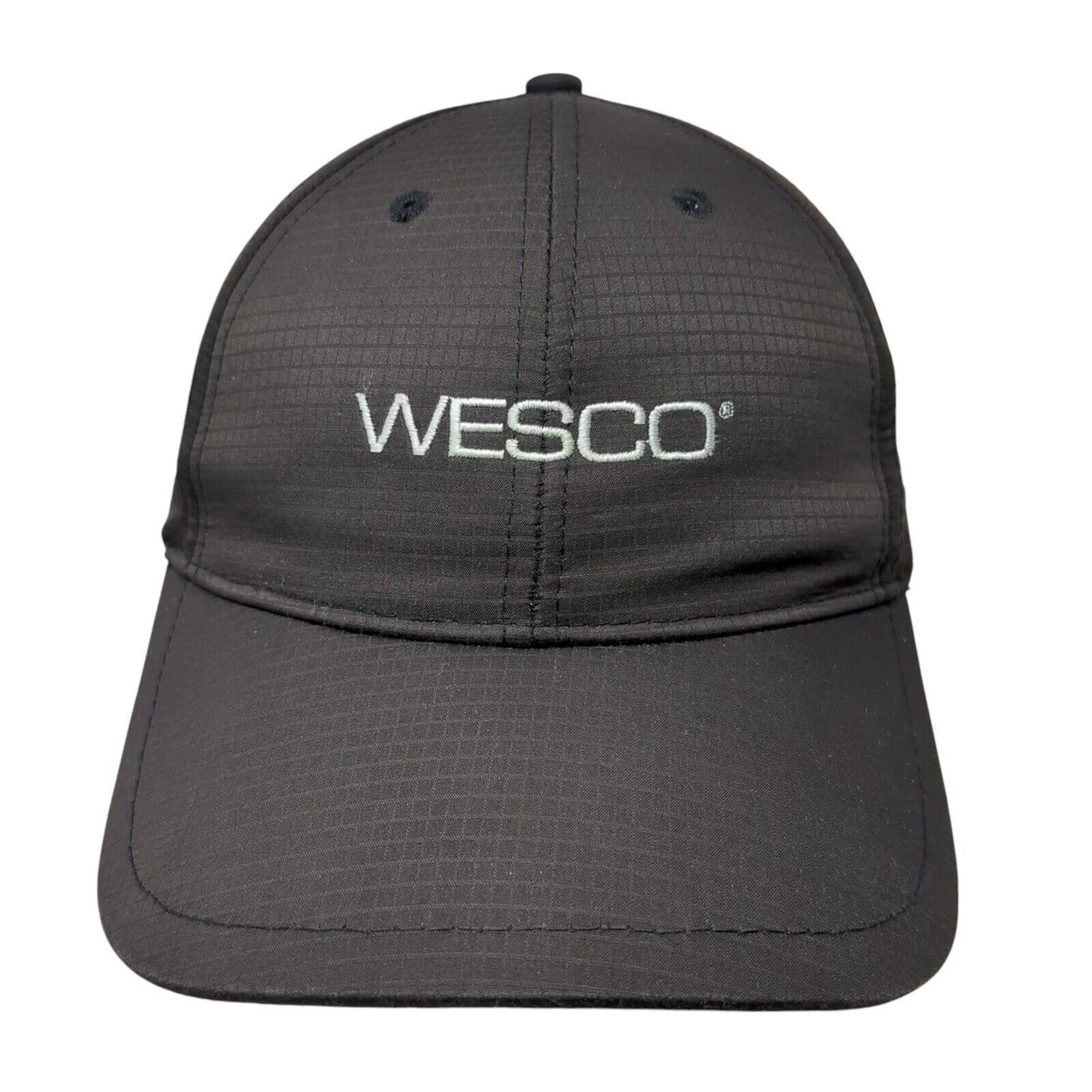 Wesco Strapback Golf Hat Black One Size Adjustable Cap America 6 Panel