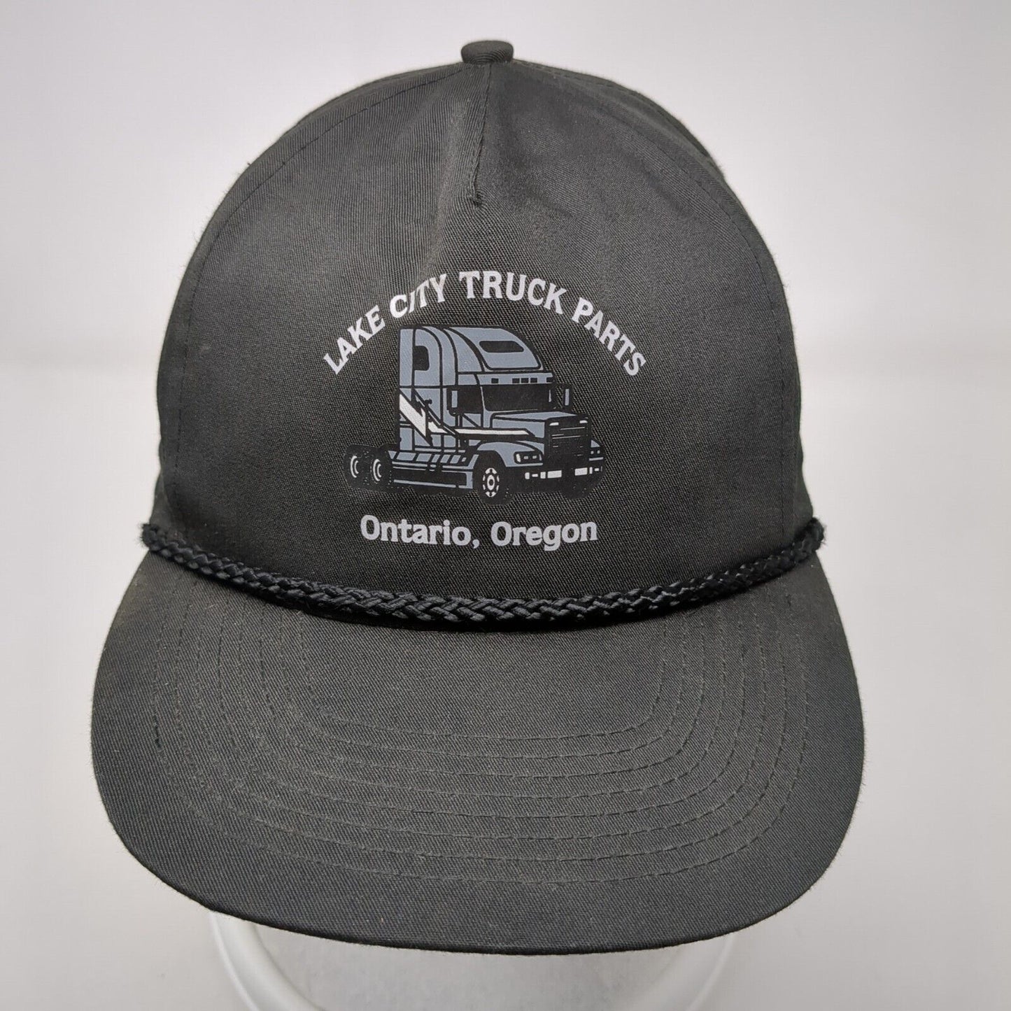 Lake City Trucker Parts Snapback Rope Hat Black OSFA Ontario Oregon