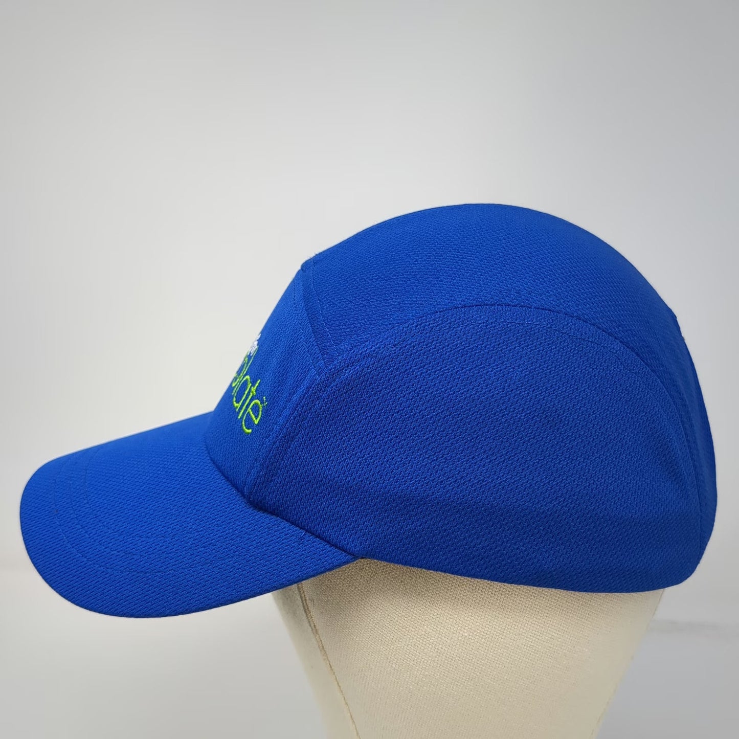 5 Panel Blue One Size Hat Will Run For Chocolate Reflective Running Performance