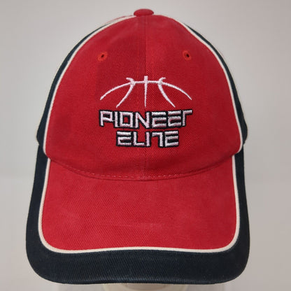 Pioneer Elite Strapback Hat Red One Size Adjustable Embroidered Sportsman