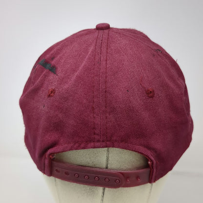 5 Panel Red Hat One Size Rope Snapback Patch Valve Industrial Workwear Trucking