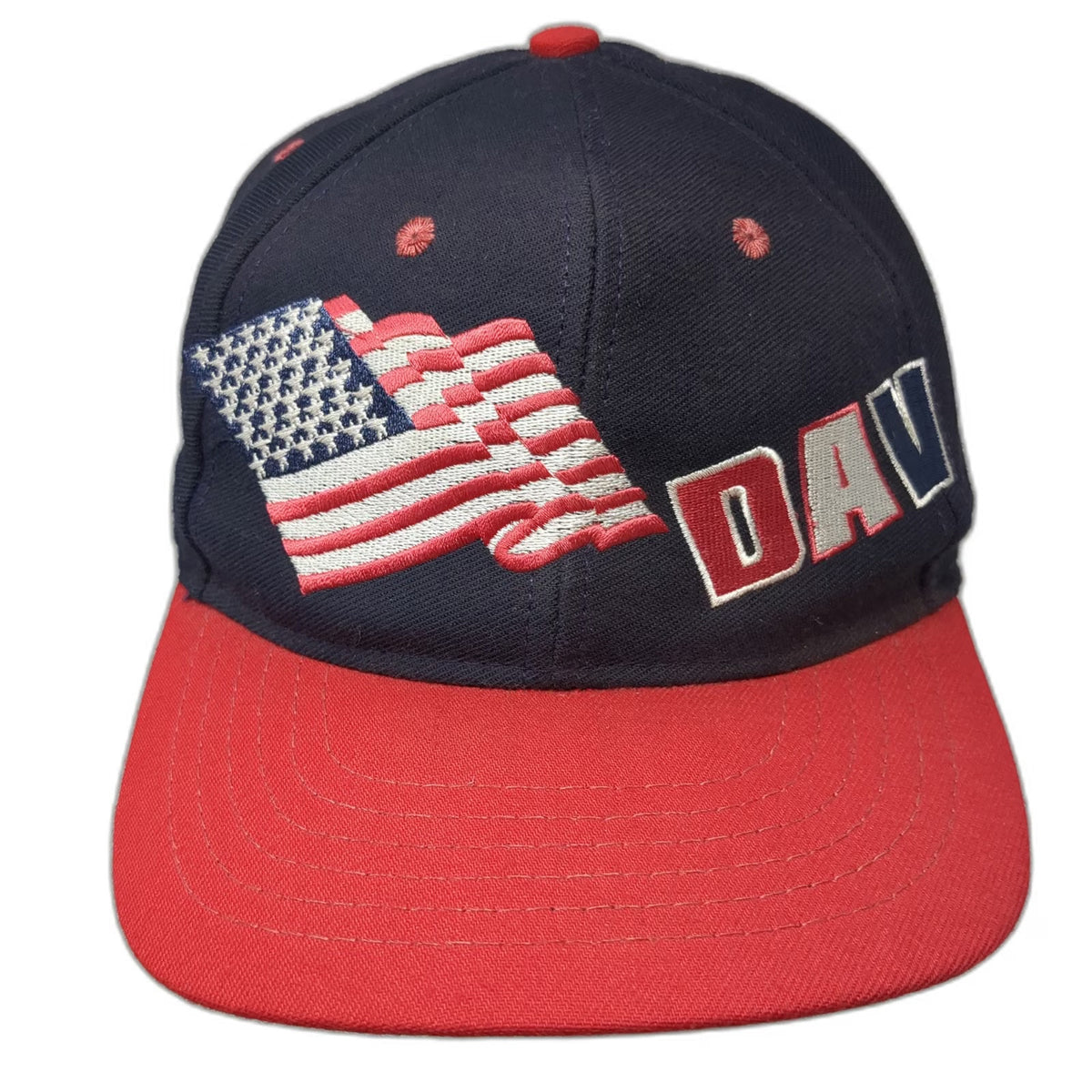 Getaway Sportswear Snapback Blue Hat One Size DAV Life Member Made in USA Flag