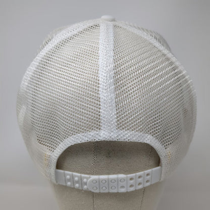 San Sun Team Albertsons Trucker Hat White Blue One Size Mesh Rope Logo Snapback