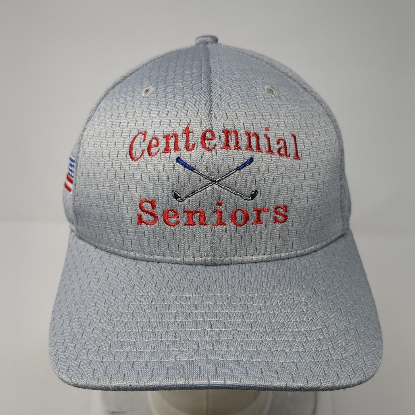 Centennial Seniors Strapback Hat Gray S/M Solid Adjustable Richardson