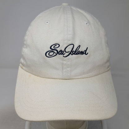 Ahead Sea Island Baseball Cap White One Size Embroidered Slideback Golf Hat