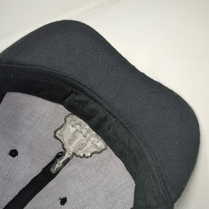Joycap Snapback Hat Black One Size Skeleton Middle Finger Acrylic Graphic