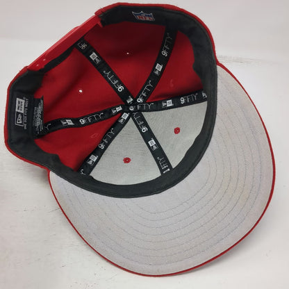 New Era Kansas City Chiefs NFL Snapback Hat Red One Size Flat Brim Gray Logo