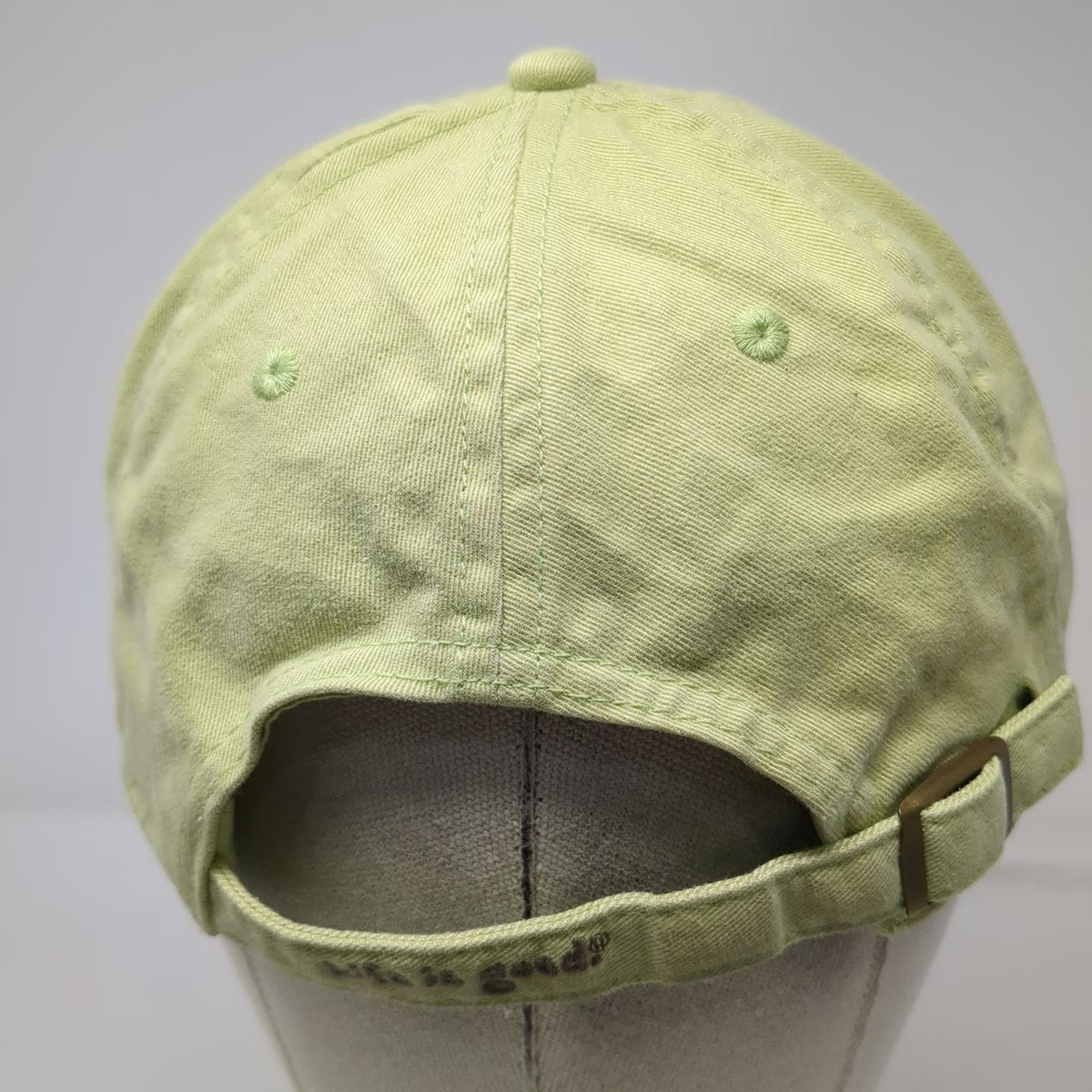 Life is Good Baseball Cap Green One Size Tree Grow Slogan Slideback Organic Hat