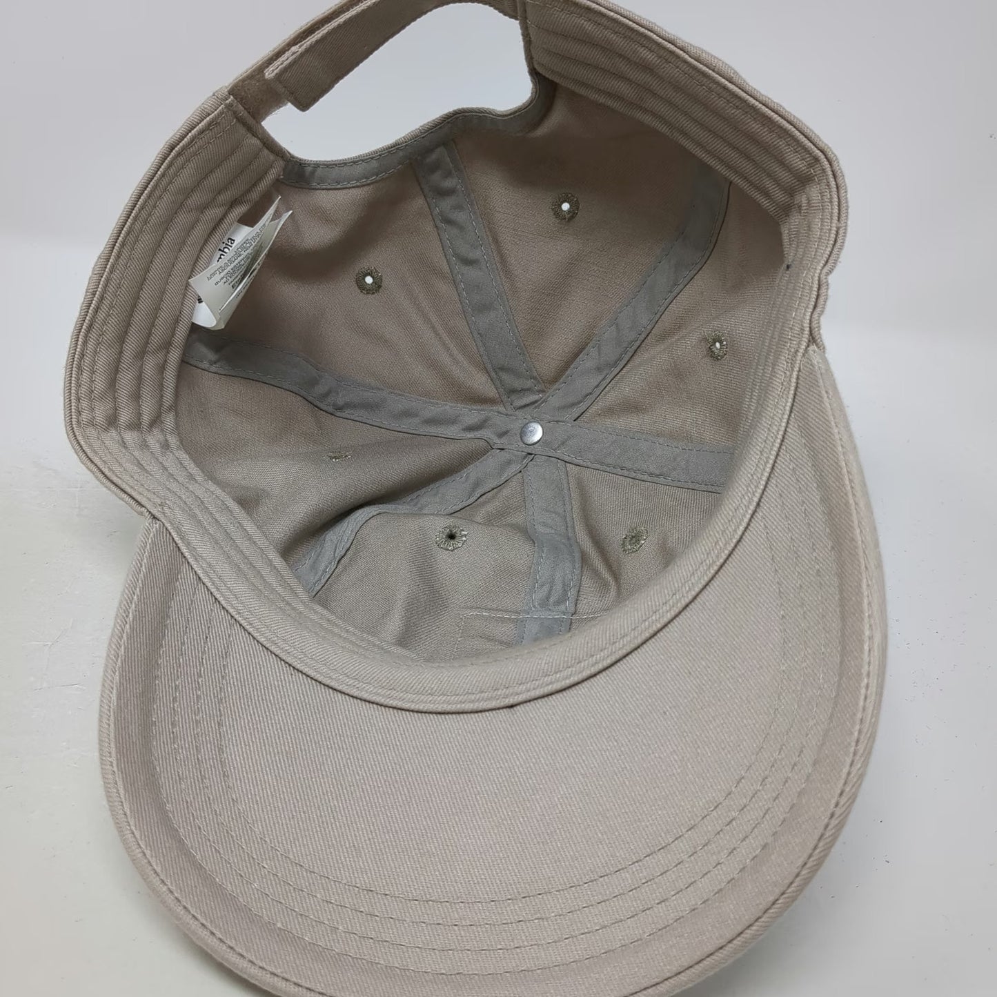 Columbia Baseball Cap Beige One Size Stop & Look Textured Patch Strapback Hat