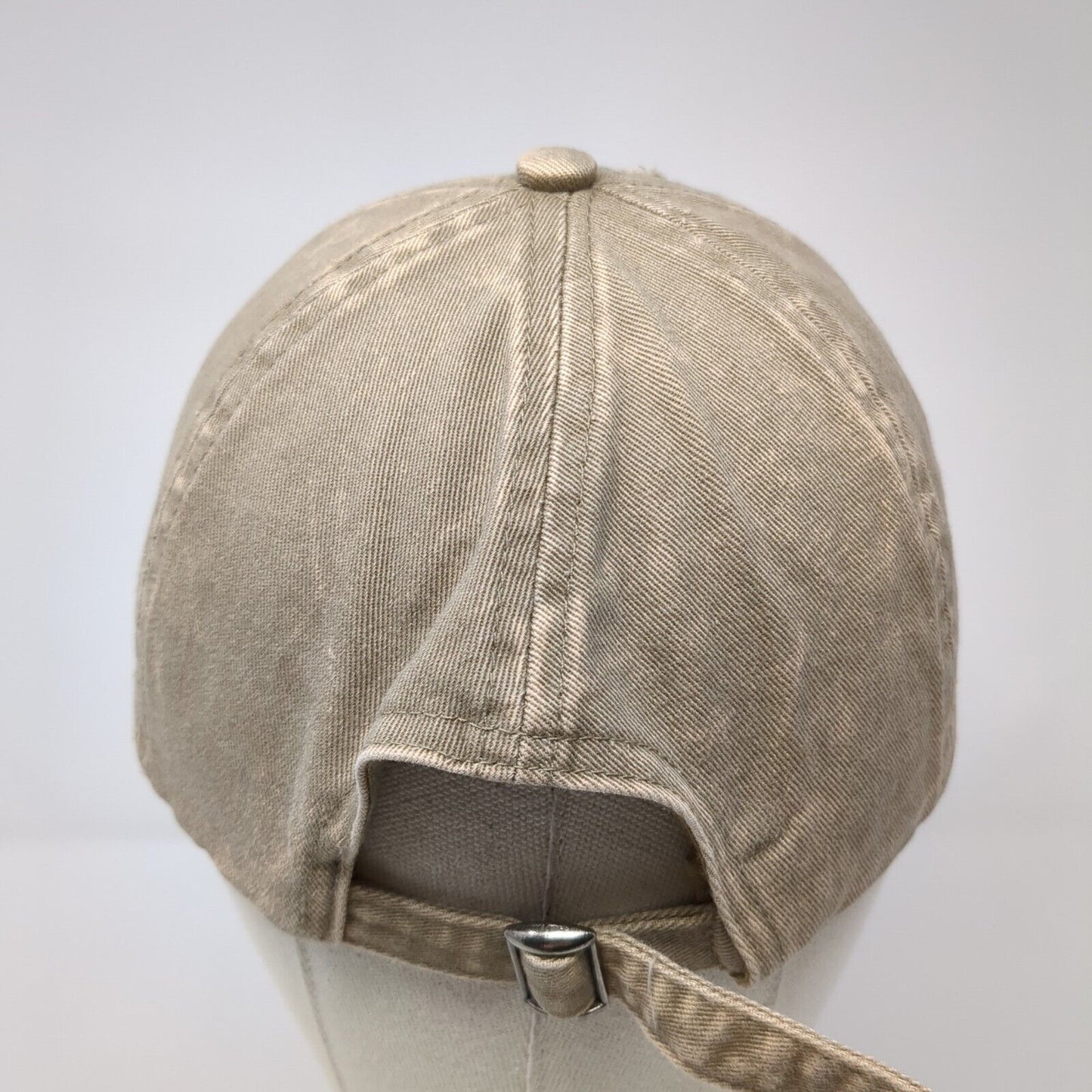 David And Young Slideback Hat Tan One Size Adjustable Distressed 6 Panel