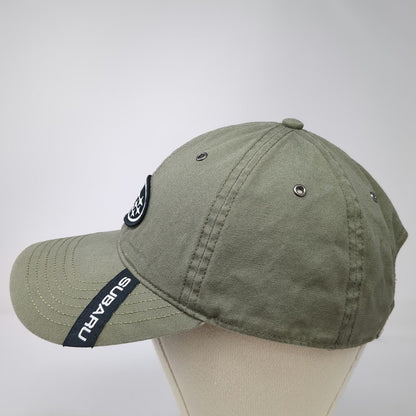 Subaru Snapback Hat Green One Size Logo Patch Brim Tag 6-Panel Cotton Adjustable
