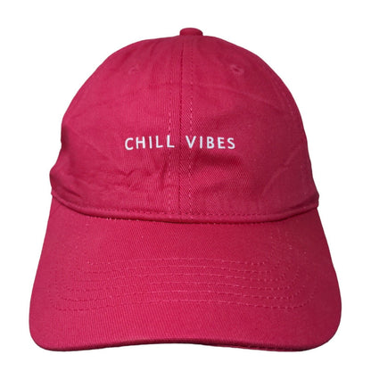 Chill Vibes Slideback Hat Pink One Size Adjustable Outdoor 6 Panel