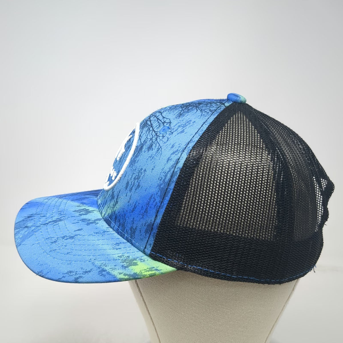 Killik Trucker Hat Blue Black Green White One Size Mesh Snapback Camo Gear