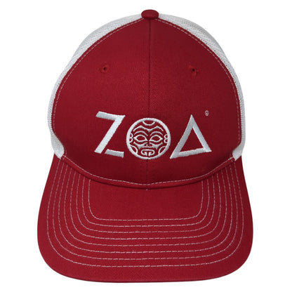 ZOA Energy Trucker Hat Red One Size Adjustable Mesh Back Port Authority