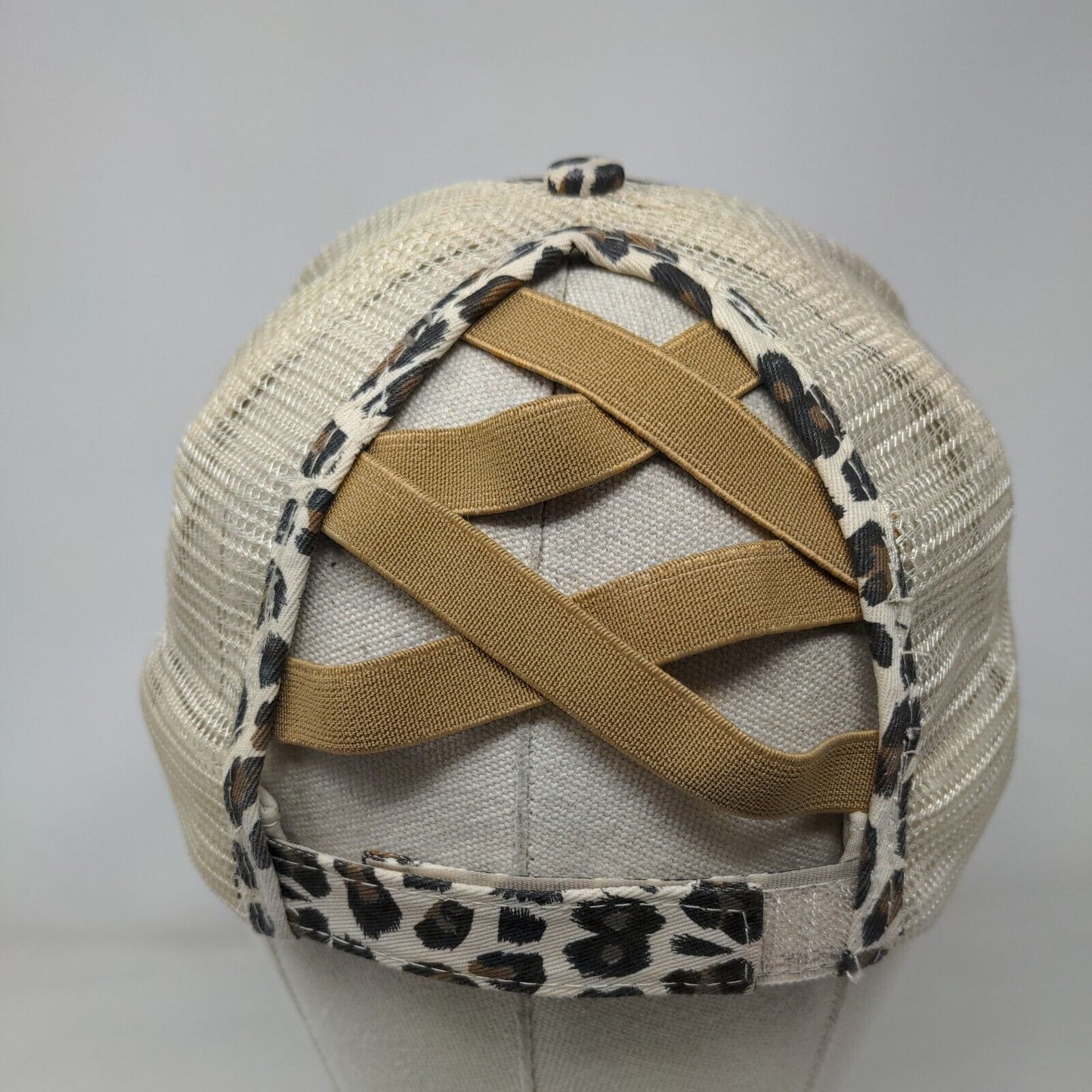 Unbranded Strapback Trucker Hat Ponytail Multi One Size Animal Print