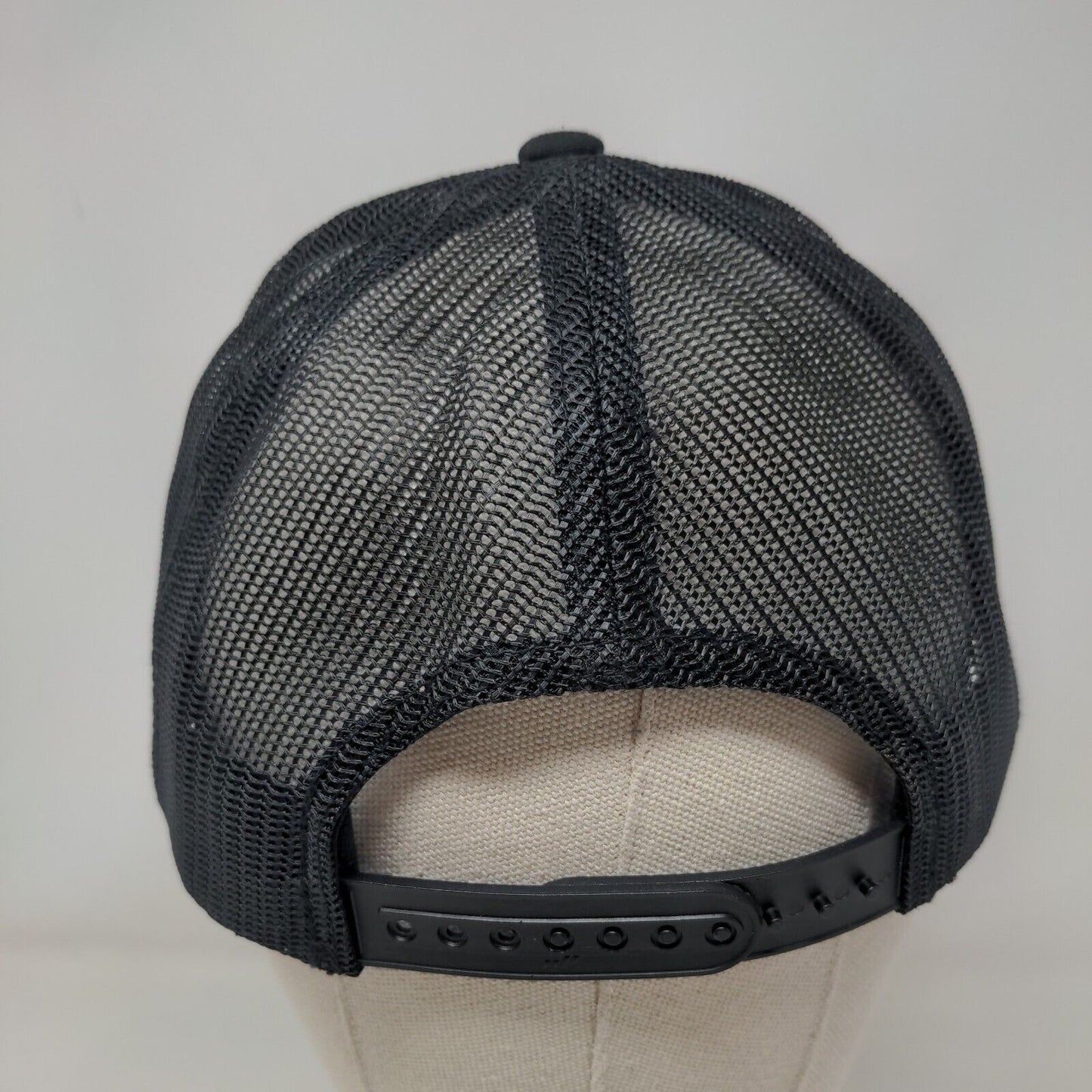 T&R Global Snapback Trucker Hat Black One Size Mesh Back The Classics Yupoong