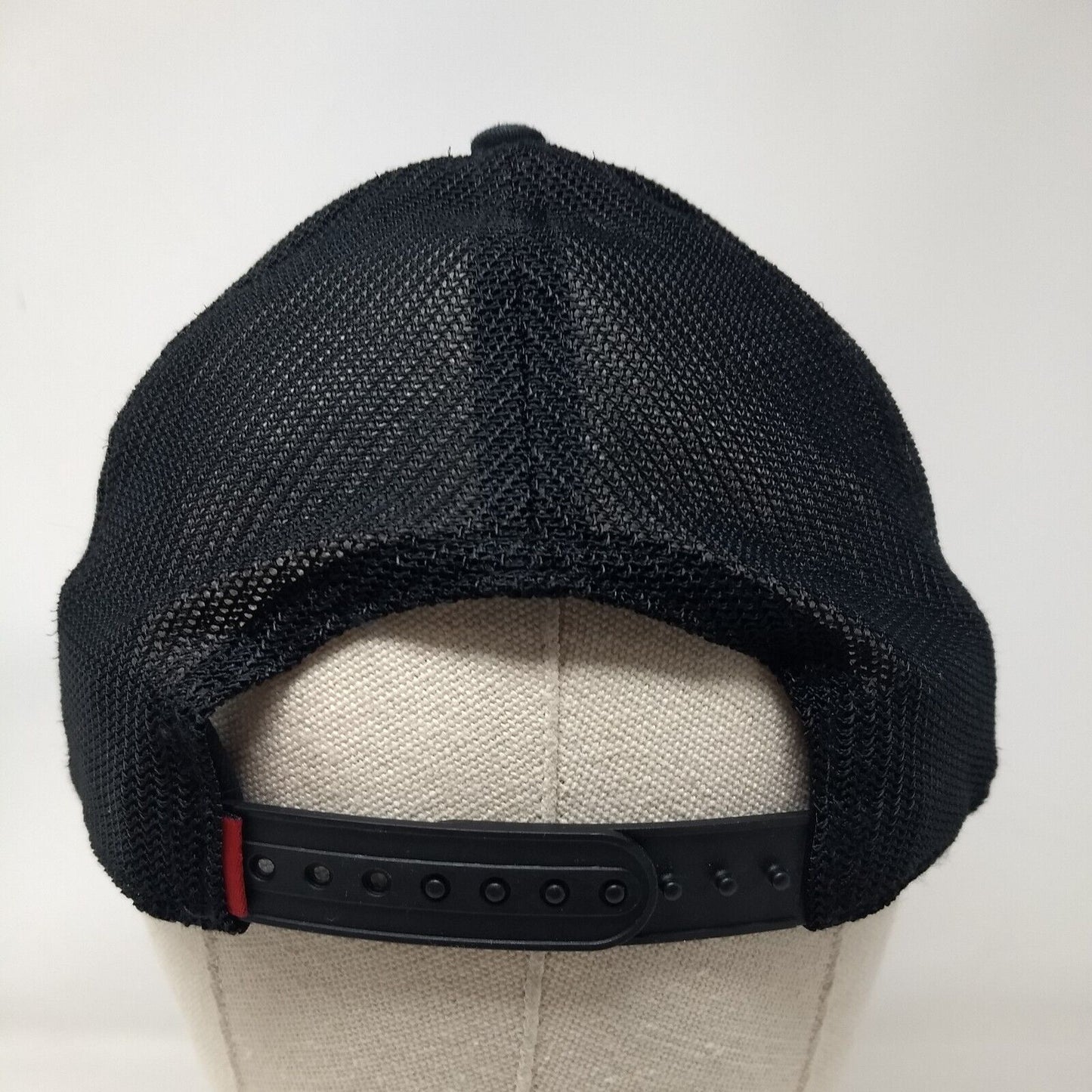 Maupin Homes Leather Patch Snapback Trucker Hat Black OSFM Mesh Back