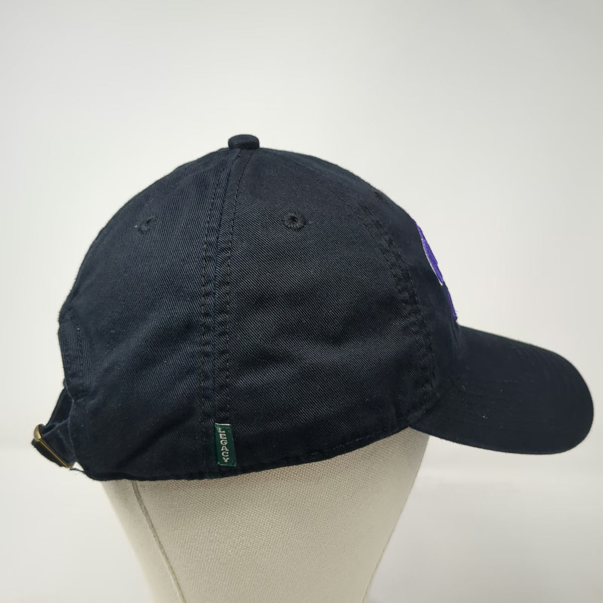 NCAA College of Idaho Legacy Black Purple White One Size Strapback Cotton Hat