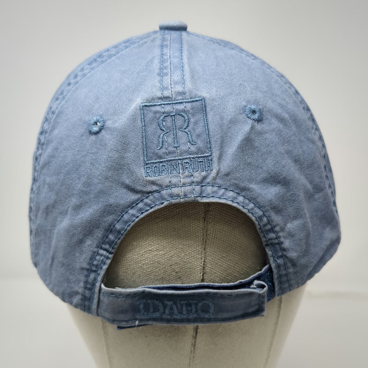 Robin Ruth Baseball Cap Blue One Size Idaho 1890 Adventure Awaits Strapback Hat