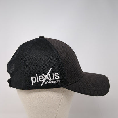 Plexus Worldwide Strapback Hat Black One Size Adjustable Embroidered Polyester