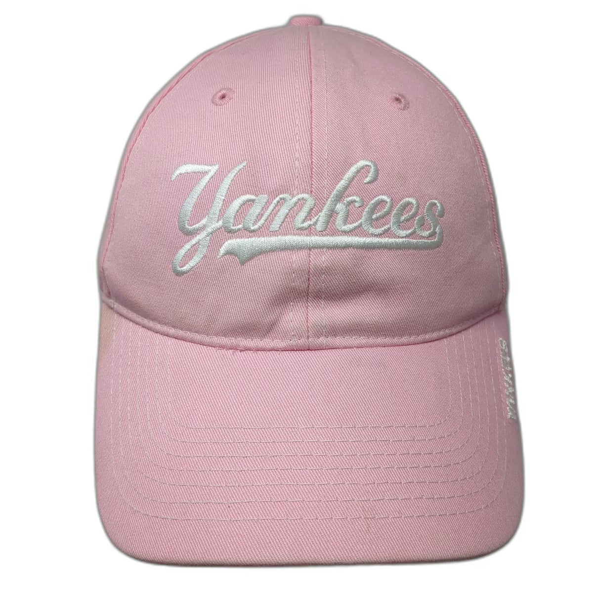 New York Yankees MLB Drew Pearson Baseball Cap Pink White One Size Slideback Hat
