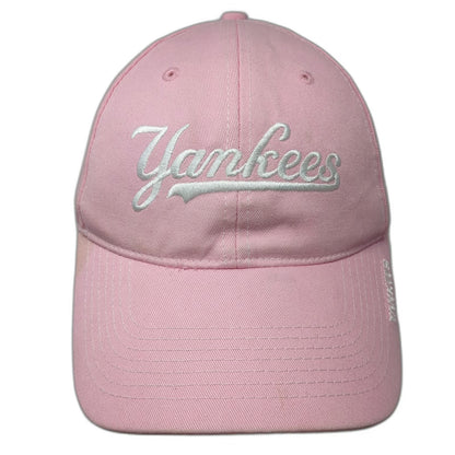 New York Yankees MLB Drew Pearson Baseball Cap Pink White One Size Slideback Hat
