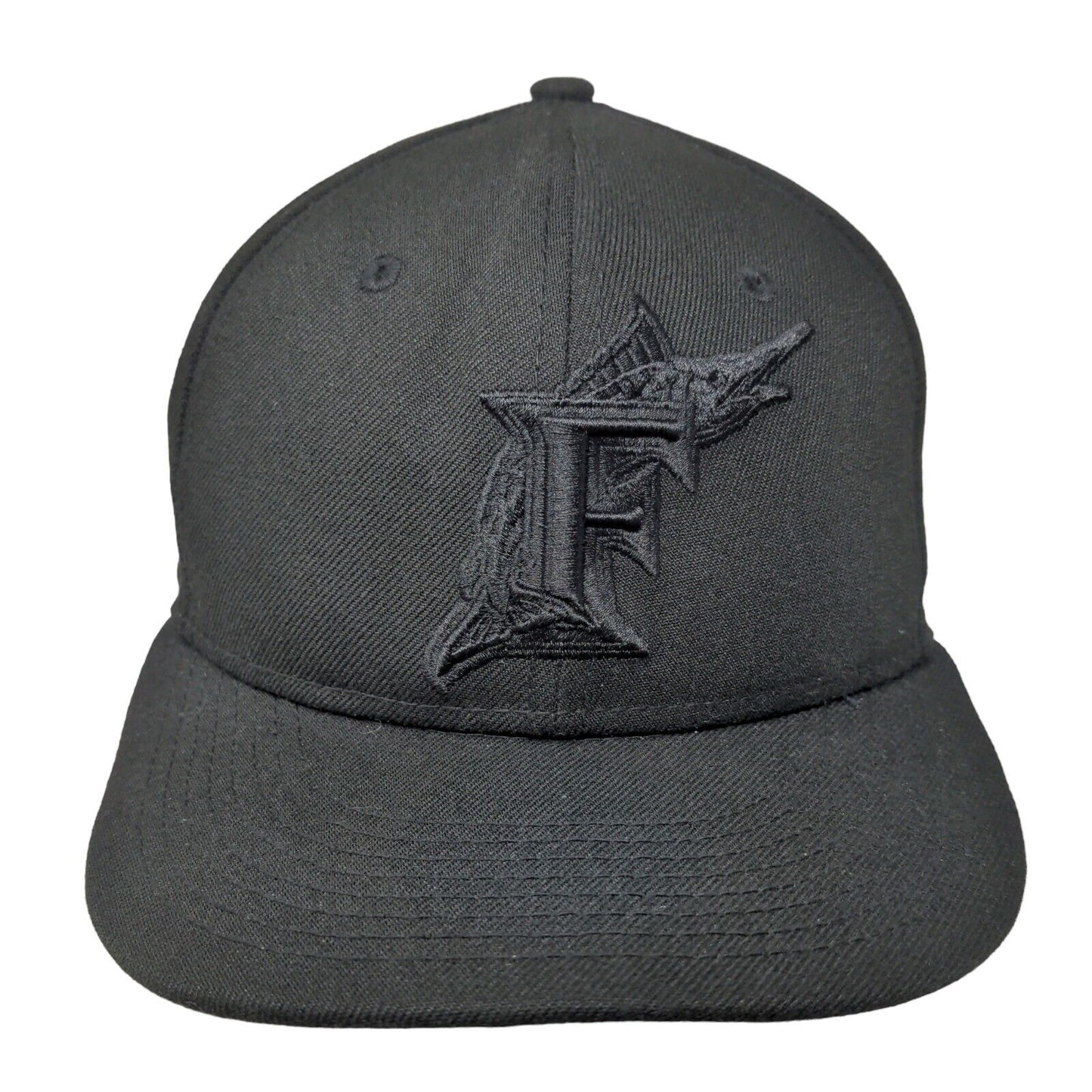 Florida Marlins Fitted Hat Black Size 7 Embroidered Logo New Era 59Fifty MLB