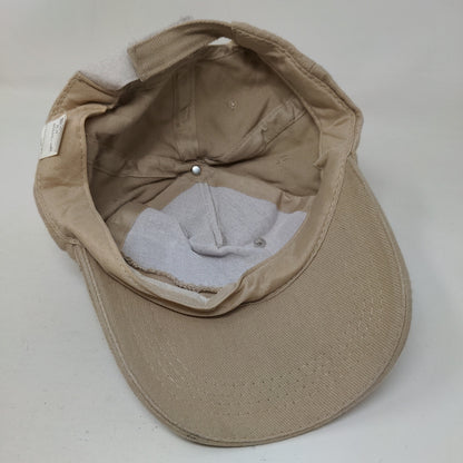 Jordan Strapback Hat Tan 58cm Solid Adjustable Vent Holes 6 Panel Cotton