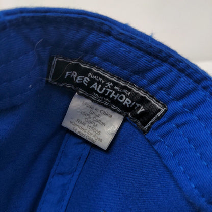 USA Snapback Hat Blue OSFM Adjustable Embroidered Patriotic Free Authority