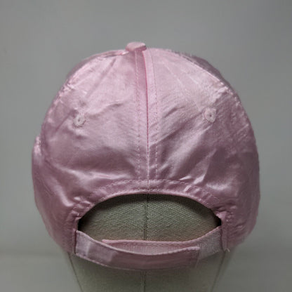 Unbranded Strapback Hat Pink One Size Adjustable Satin 6 Panel Blank