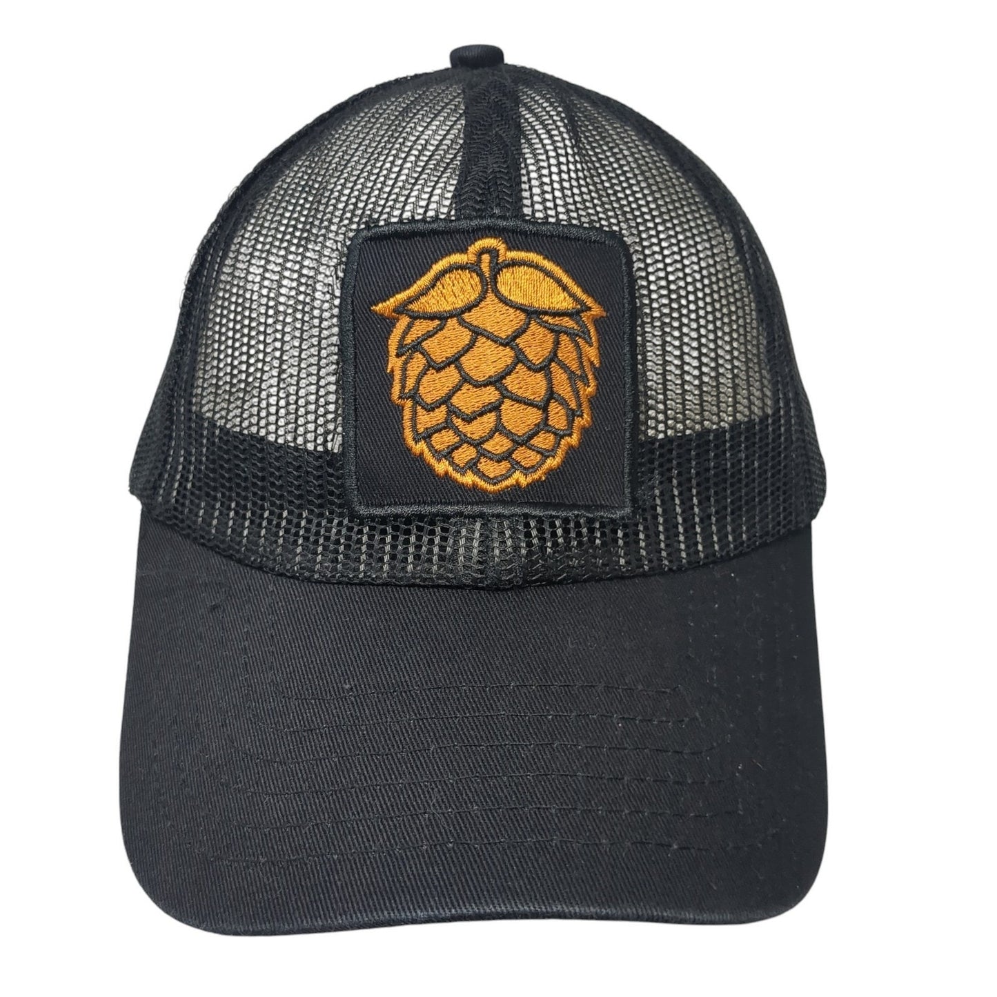 Brewery Snapback Trucker Hat Black One Size Adjustable Embroidered Mesh Back