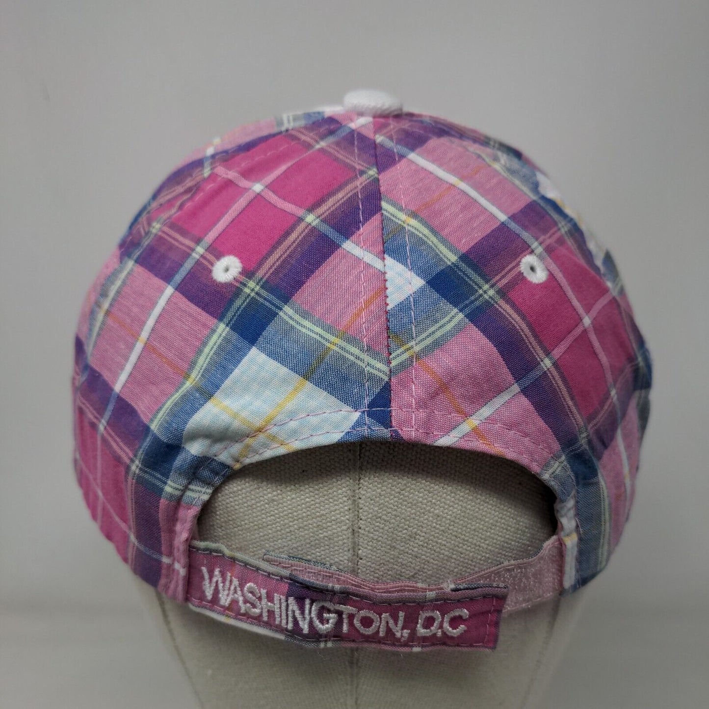 Washington DC Strapback Hat Multicolor One Size Embroidered Plaid