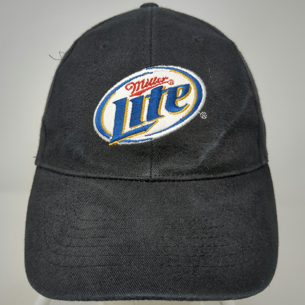 ACME Miller Lite Beer Logo Black Baseball Cap One Size Strapback Embroidered