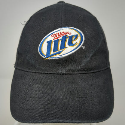 ACME Miller Lite Beer Logo Black Baseball Cap One Size Strapback Embroidered