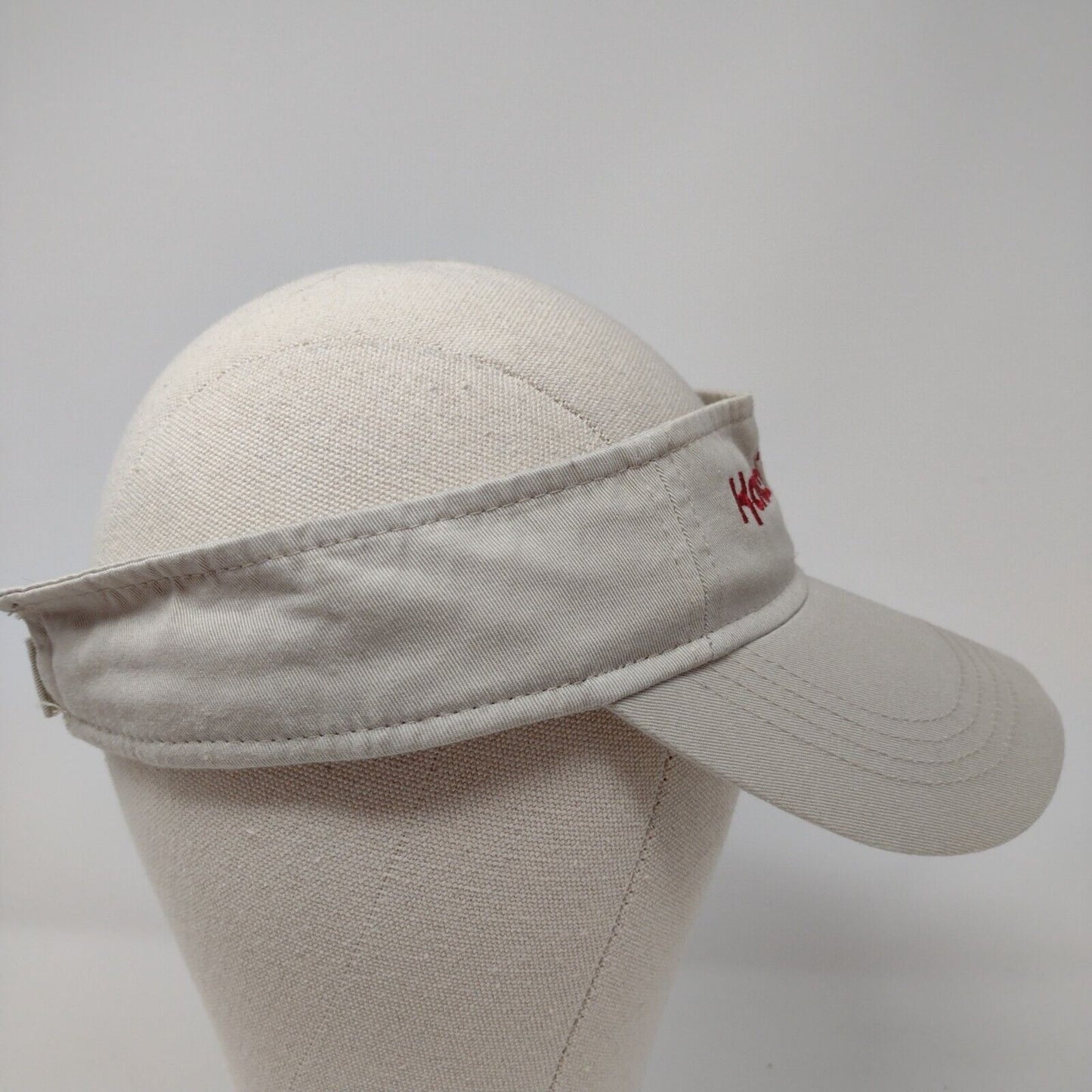 Kadel's ICR Strapback Sun Visor Cap Tan One Size Embroidered Anvil Cotton