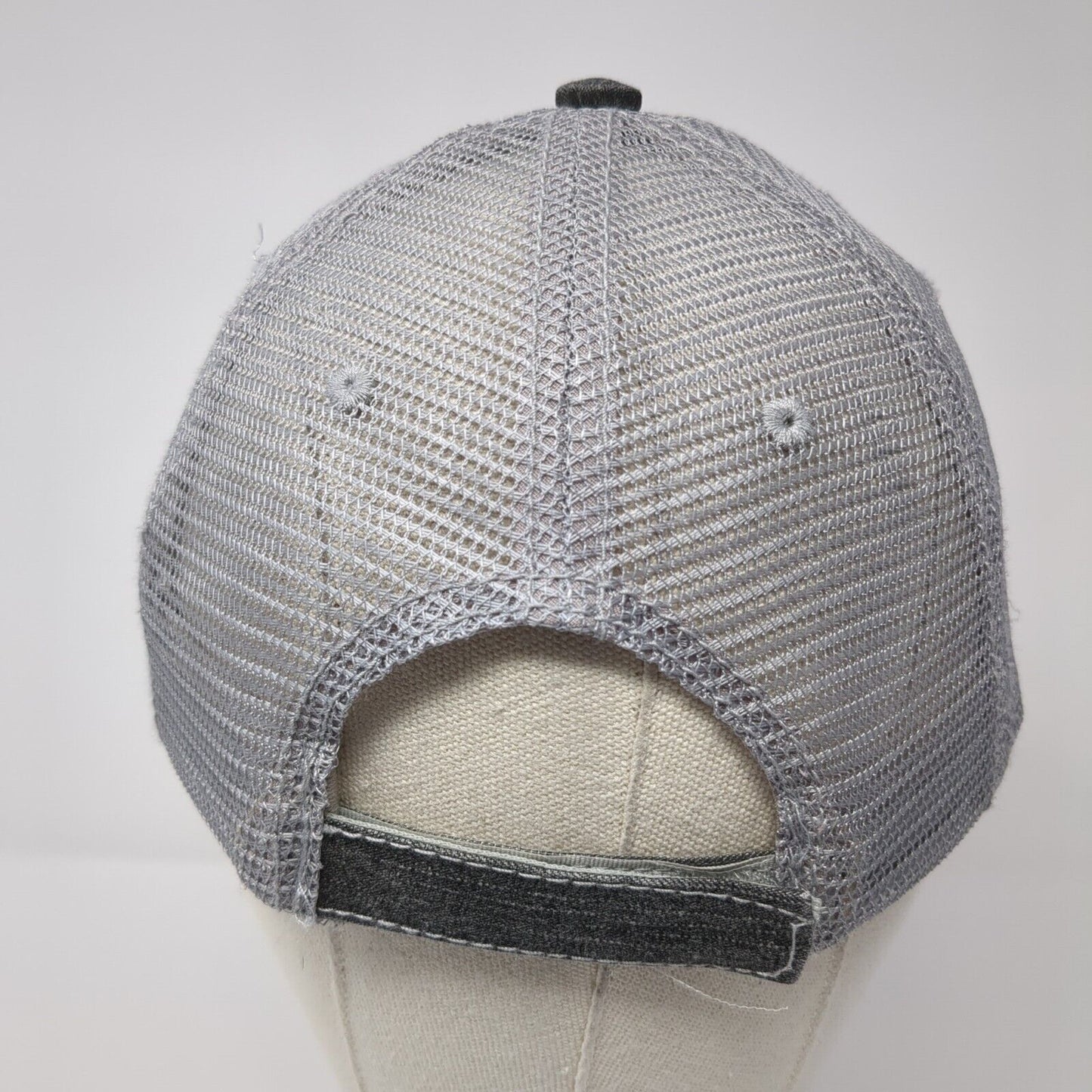 Coffee Before Talkie Strapback Trucker Hat Gray One Size Mesh Back