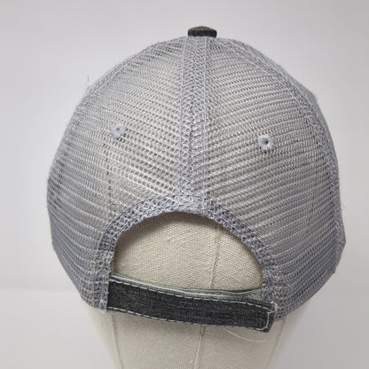 Coffee Before Talkie Strapback Trucker Hat Gray One Size Mesh Back