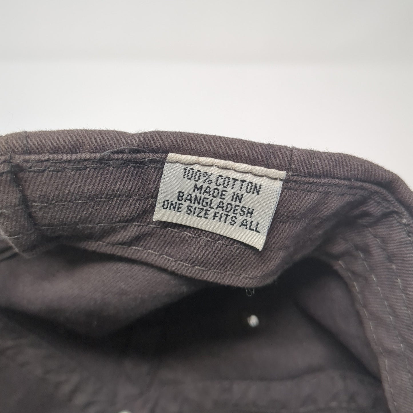 JV Horseshoe Slideback Hat Gray One Size Adjustable Solid 6 Panel