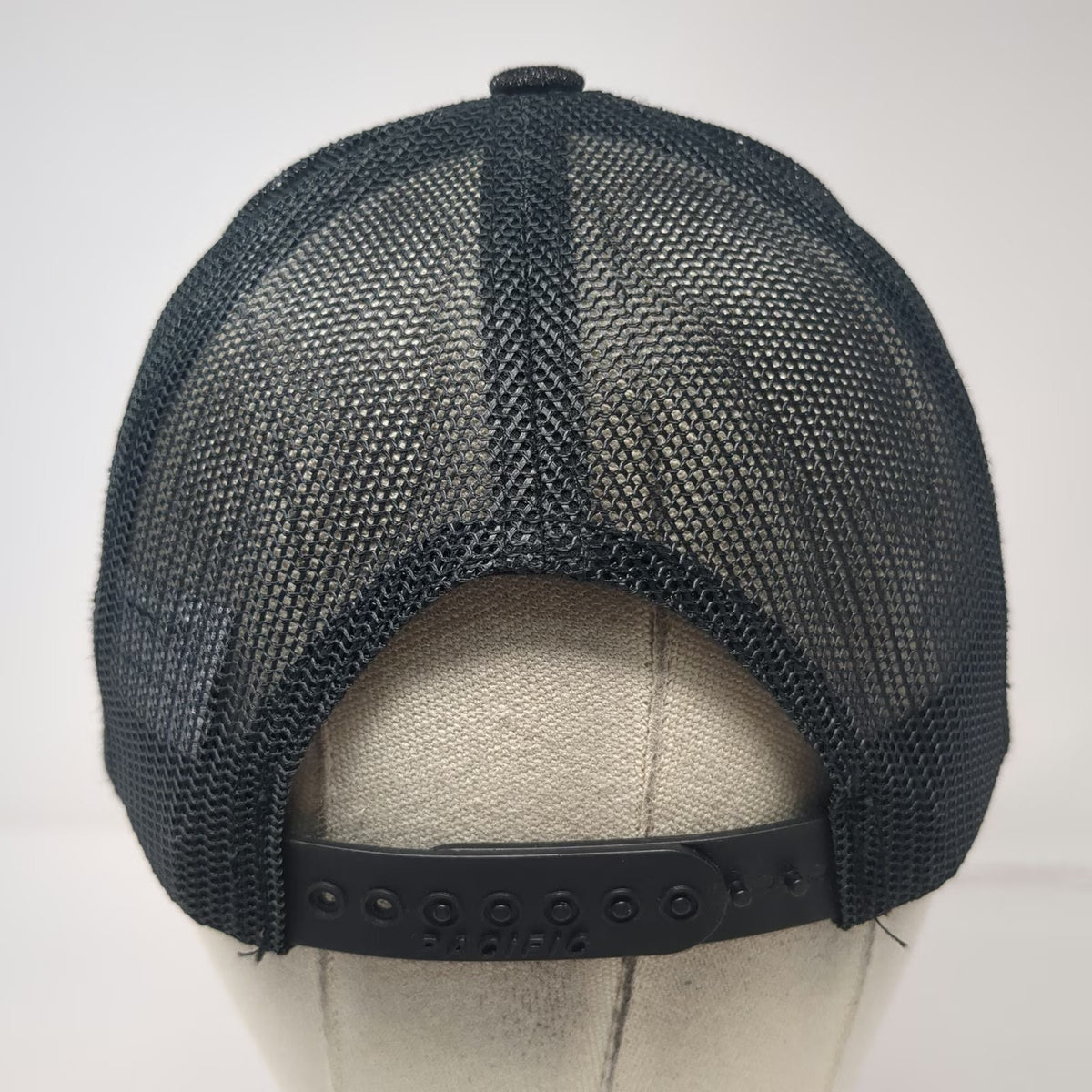 Pacific Headwear Trucker Hat Black OSFM Alpine Powersports Logo Mesh Snapback
