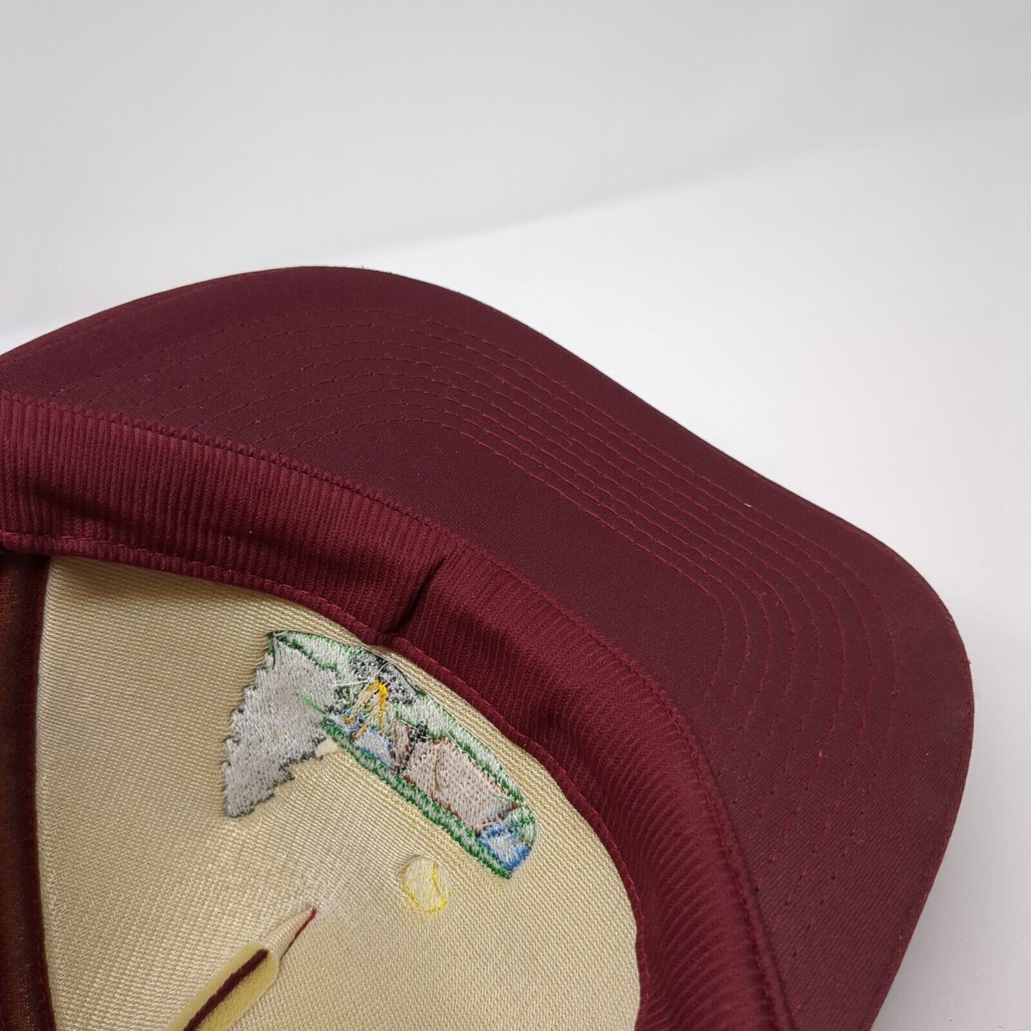 Luna Basics Snapback Trucker Hat Red OS Adjustable Embroidered Mesh Back Rope