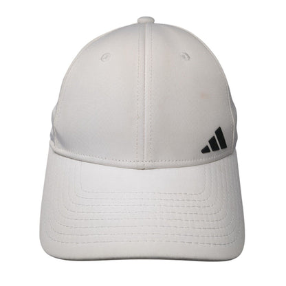 Adidas 3 Stripes Strapback Hat White One Size Solid Stretch Ponytail